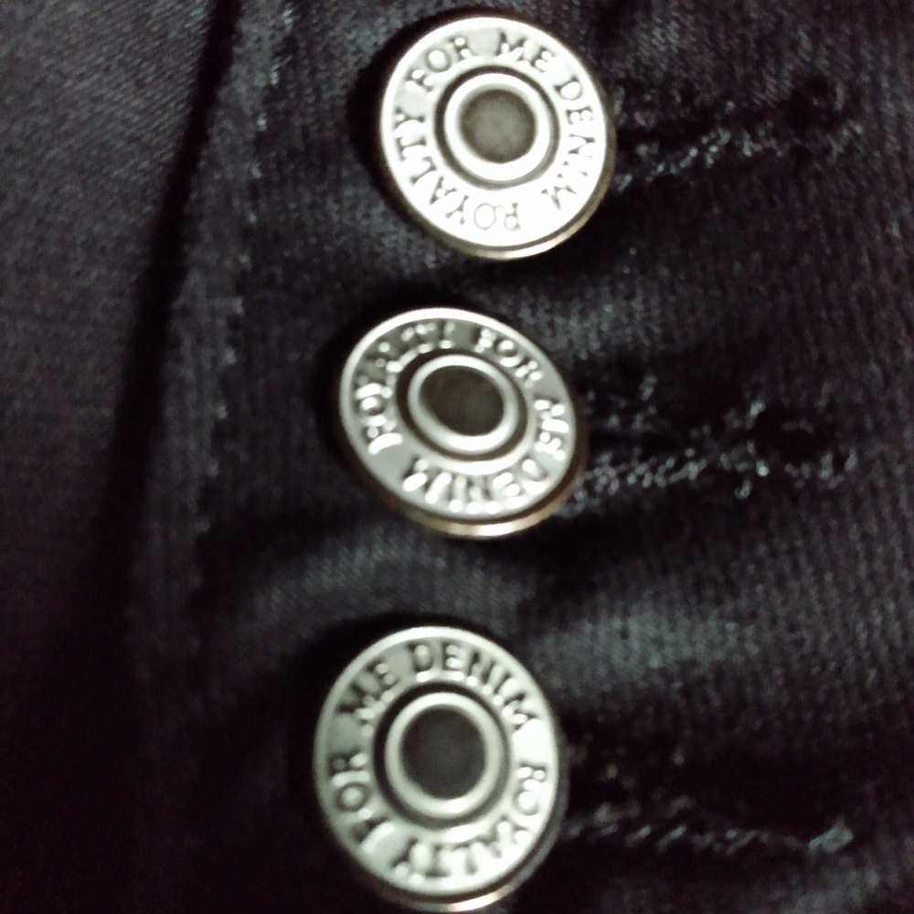 Royalty For Me High Rise Three Button Shaping Capri Women's Size 14 Black - Picture 5 of 6